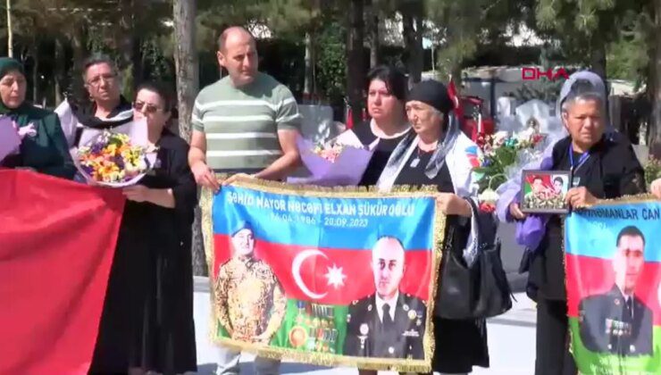 Azerbaycanlı 30 şehit ailesi Cebeci Askeri Şehitliği’ni ziyaret etti