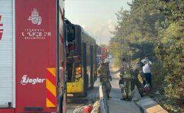 Beykoz’da İETT Otobüsünde Yangın Çıktı