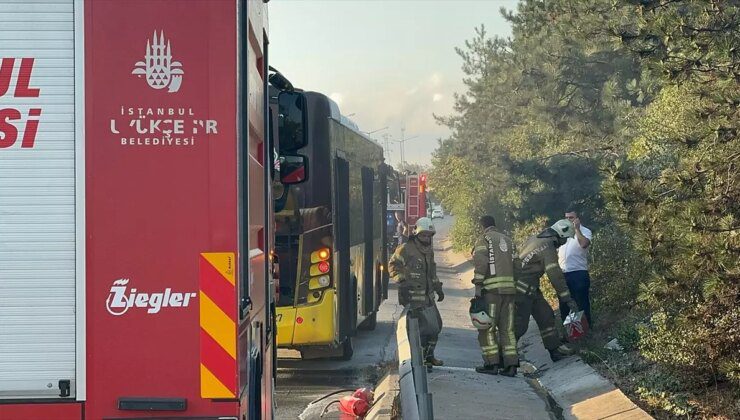 Beykoz’da İETT Otobüsünde Yangın Çıktı