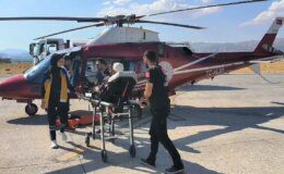 Bingöl’de Ambulans Helikopter İle Hastaneye Yetiştirilen Kişi