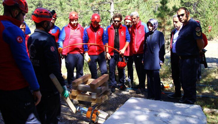 Cansuyu Yardımlaşma ve Dayanışma Derneği Arama Kurtarma Birimi Tatbikatı