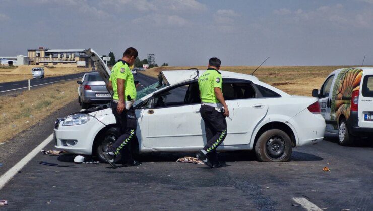 Diyarbakır-Silvan kara yolunda otomobil takla attı: 6 yaralı