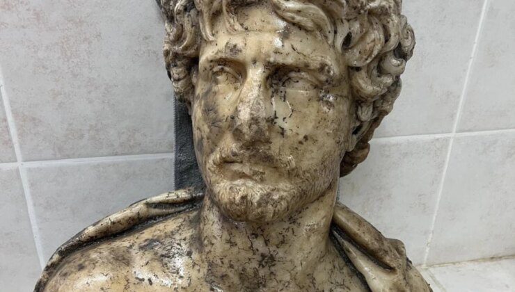 Düzce’de Roma İmparatoru Hadrian dönemine ait büst bulundu