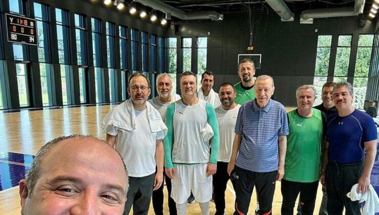 Erdoğan basketbol oynadı