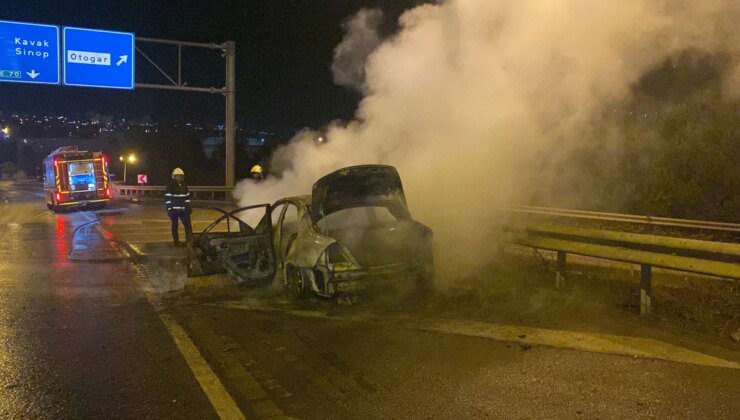 Gurbetçi Turan D.’nin Otomobili Alev Topuna Döndü