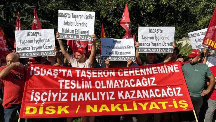 İGDAŞ’ta taşeron işçileri zam ve kadro talepleriyle eylem yaptı