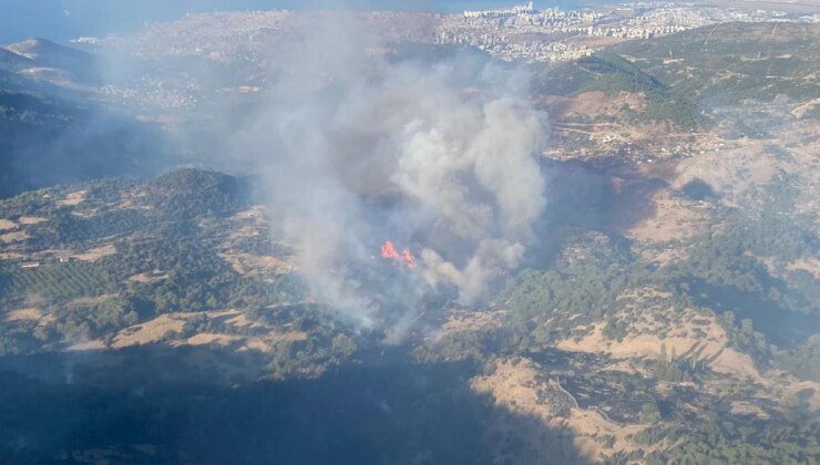 İzmir Karşıyaka’da Yamanlar Dağı’nda Yeni Orman Yangını