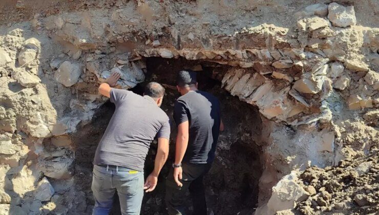 Kahramanmaraş’ta Cami Temel Kazısı Sırasında Tarihi Kemer ve Tünel Bulundu