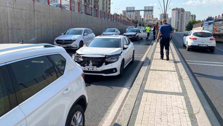 Kayseri’de zincirleme trafik kazası: 1 yaralı