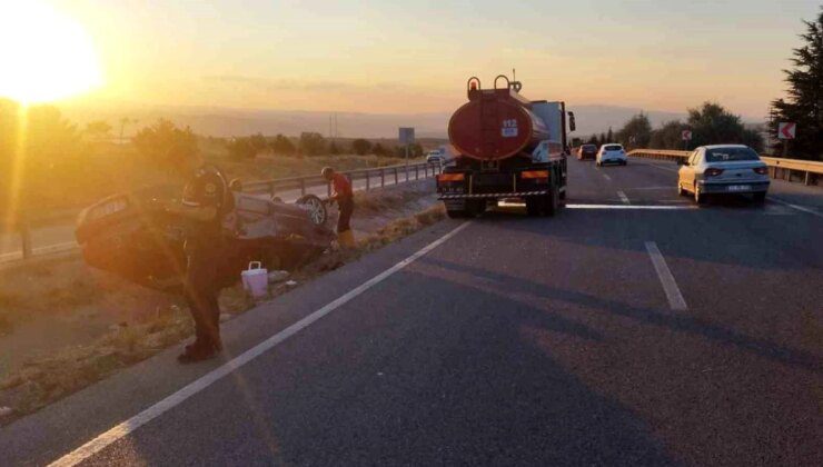 Kırıkkale’de Otomobil Takla Attı: 4 Kişi Yaralandı