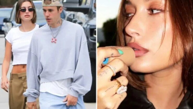 Kocası Justin Bieber ile evliliğinde sıkıntı yaşadığı söylenen Hailey Bieber, yüzüklü fotoğrafı paylaştı