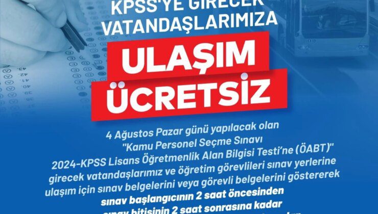 KPSS Lisans Öğretmenlik Alan Bilgi Testi (ÖABT) Sınavına İstanbul’da Ücretsiz Ulaşım