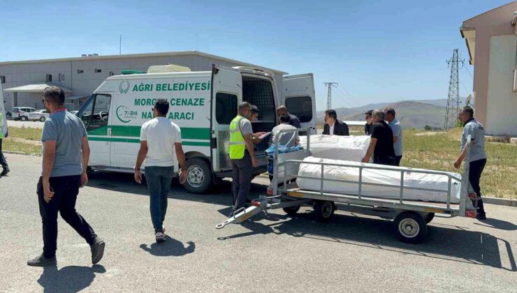 Polatlı’da meydana gelen trafik kazasında hayatını kaybedenler Ağrı’ya getirildi