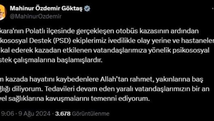 Polatlı’daki Otobüs Kazası Sonrası Psikososyal Destek Çalışmaları Başladı