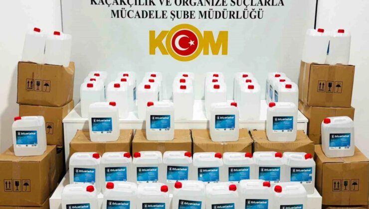 Samsun’da Sahte İçki Yapımında Kullanılan 640 Litre Etil Alkol Ele Geçirildi