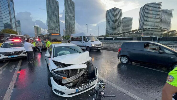 Şişli’de İETT otobüsüyle otomobil çarpıştı: 3 yaralı