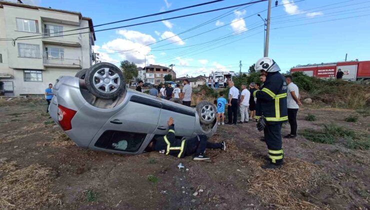 Tokat’ta Otomobil Tarlaya Uçtu: 1 Yaralı