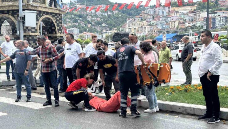 Zonguldak’ta yaya geçidinden geçen kadına otomobil çarptı