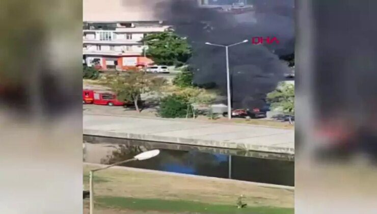 Çanakkale’de Park Halindeki Otomobil Yandı