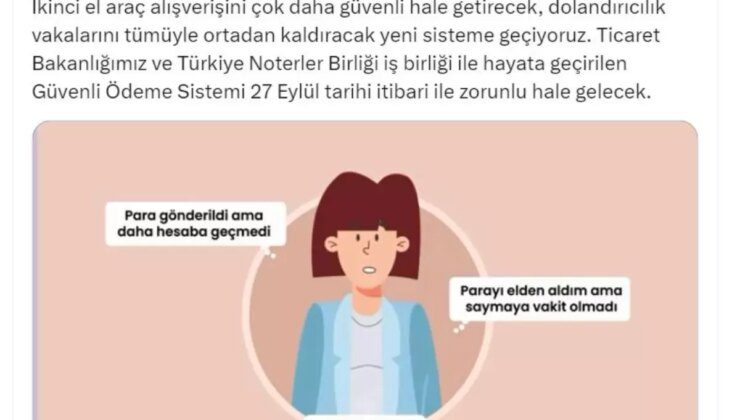 Güvenli Ödeme Sistemi İkinci El Araç Alışverişinde Zorunlu Oluyor