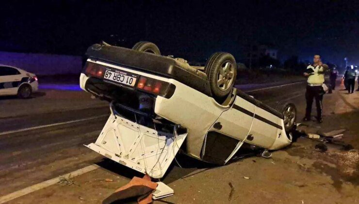 Hatay’da Tofaş otomobil takla attı, sürücü yaralandı