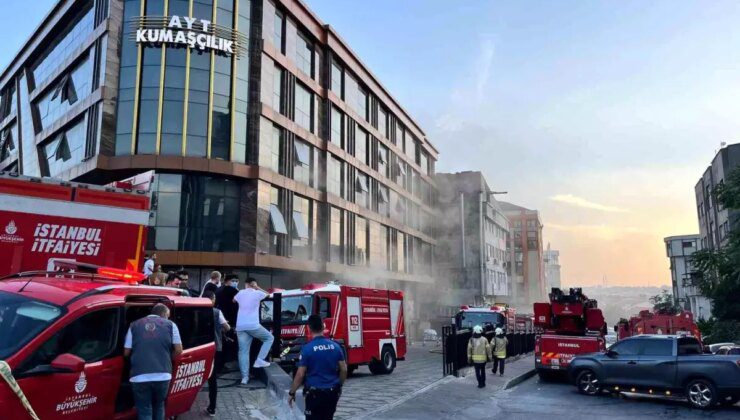 İstanbul Güngören’de Kumaş İmalathanesinde Yangın Çıktı