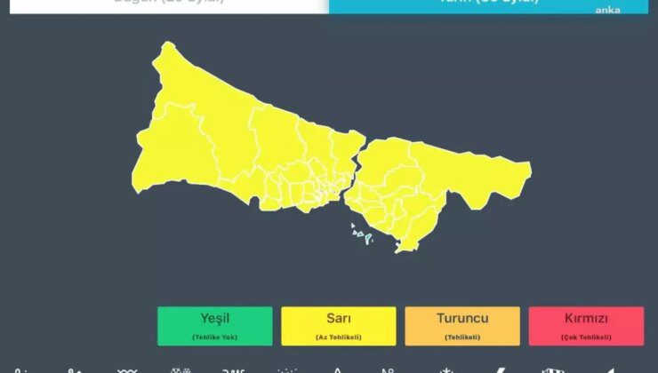 İstanbul’da Kuvvetli Yağış Uyarısı