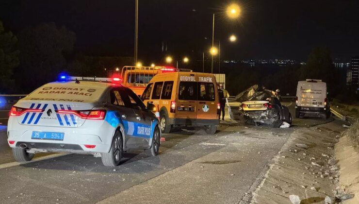 İzmir’de Takla Atan Otomobilin Sürücüsü Hayatını Kaybetti