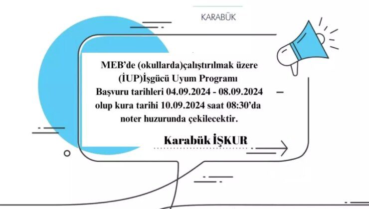 Karabük’te İşgücü Uyum Programı Başvuruları Başladı