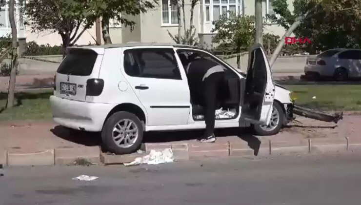 Konya’da Kalp Krizi Geçiren Sürücü Ağaca Çarptı