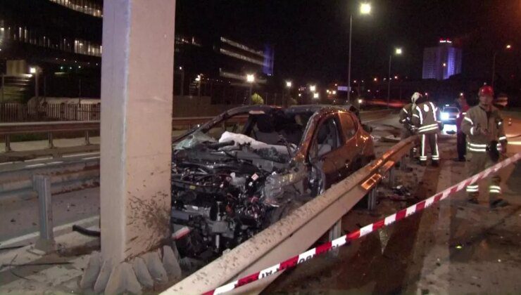 Kurtköy-Pendik Bağlantı Yolunda Alkollü Sürücü Kaza Yaptı