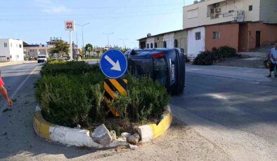 Manavgat’ta Otomobil Kaza Yaptı, Yaralı Yok