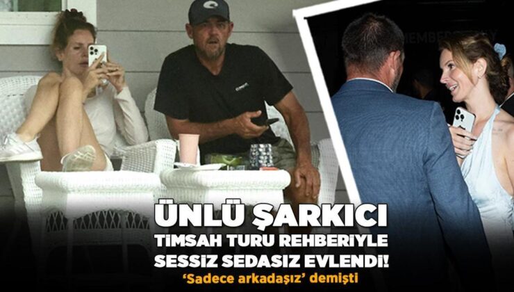 ‘Sadece arkadaşız’ demişti! Ünlü şarkıcı, timsah turu rehberiyle sessiz sedasız evlendi