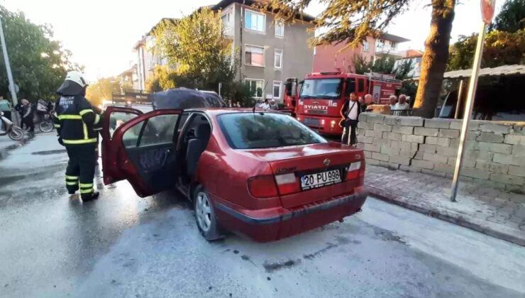 Bucak’ta Seyir Halindeki Otomobil Yangın Çıkardı