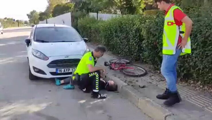 Bursa’da Bisikletli Çocuğa Otomobil Çarptı, Ağır Yaralandı