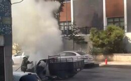 Bursa’da Seyir Halindeki Kamyonet Alev Aldı