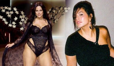 Büyük beden modeli Ashley Graham, Victoria’s Secret defilesinde podyumu salladı!