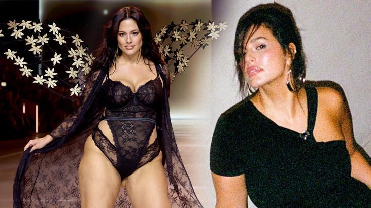 Büyük beden modeli Ashley Graham, Victoria’s Secret defilesinde podyumu salladı!