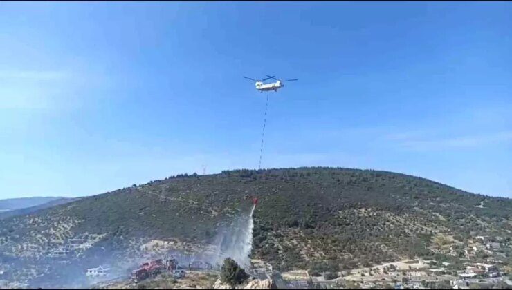 Foça’da çıkan yangın ormanlık alana sıçradı, kontrol altına alındı