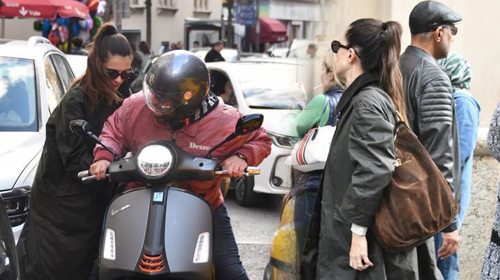 Meriç Aral ile Serkan Keskin’den bir doğru bir yanlış! Kask takmadan doktora koştu