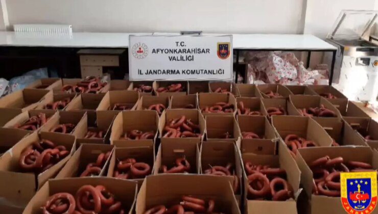 Afyonkarahisar’da Bozulmuş Sucuk Operasyonu: 1089 Kilogram Ele Geçirildi