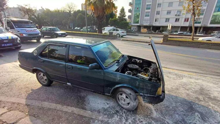 Aydın’da Seyir Halindeki Otomobilde Yangın Çıktı