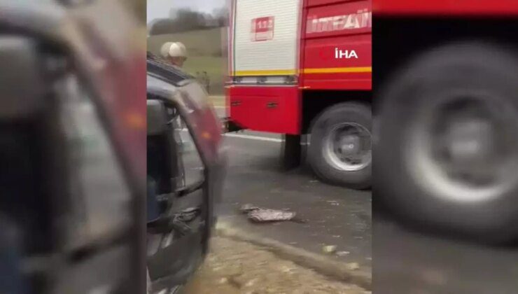 Bolu’da Takla Atan Otomobilde Bir Kişi Ağır Yaralandı