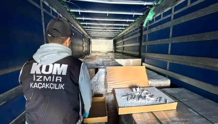 İzmir’de Kaçak Makaron Operasyonu: 4 Milyon TL Değerinde Ele Geçirildi