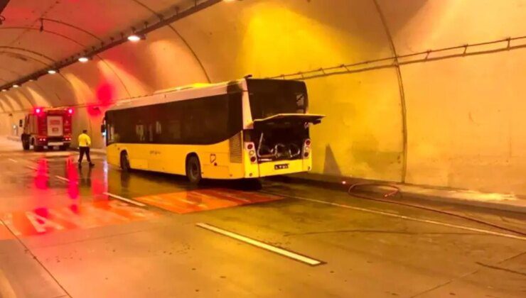 Şişli’deki Bomonti Tüneli’nde IETT Otobüsünde Yangın Çıktı