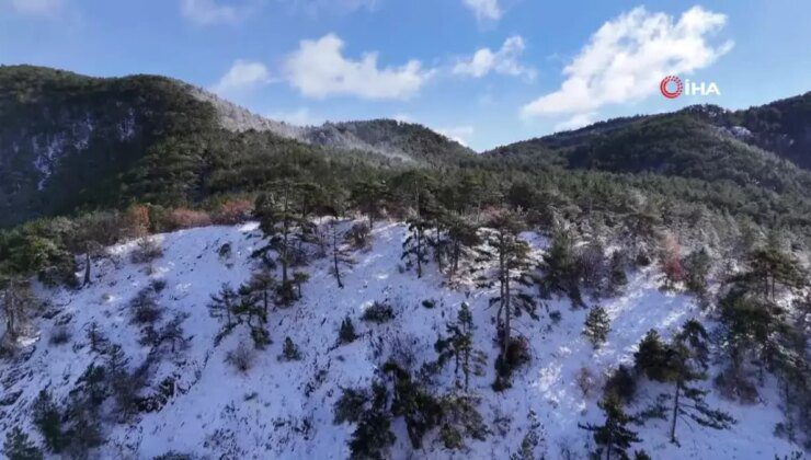 Soğuksu Milli Parkı karla süslendi