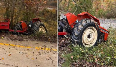 Traktör devrildi 1 kadın hayatını kaybetti, 3 yaralı