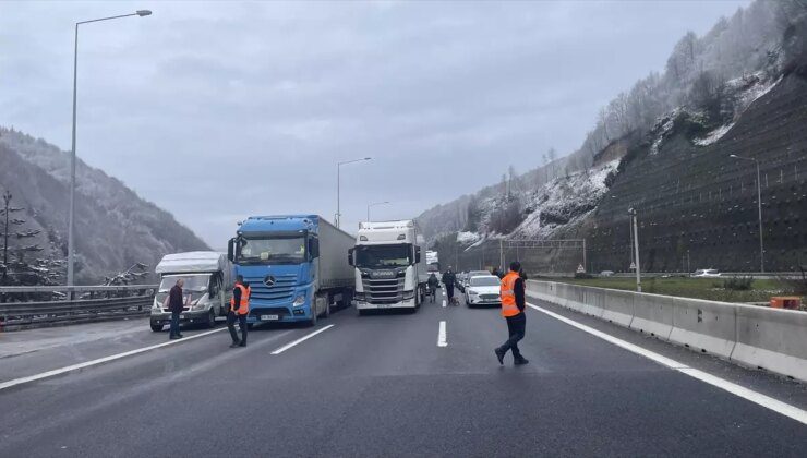 Anadolu Otoyolu’nda Araç Yangını Ulaşımı Aksattı