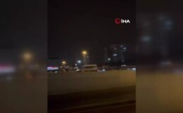 Ankara’da Kaza Sonrası Araç Alev Alev Yandı