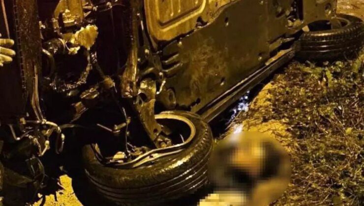 Bursa’da Direğe Çarpan Otomobilde Sürücü Hayatını Kaybetti